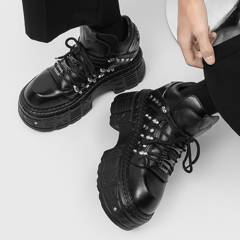 新しいゴシックパンクメンズプラットフォームシューズファッショ - Men'S Shoes Increase Height のレビューと価格
