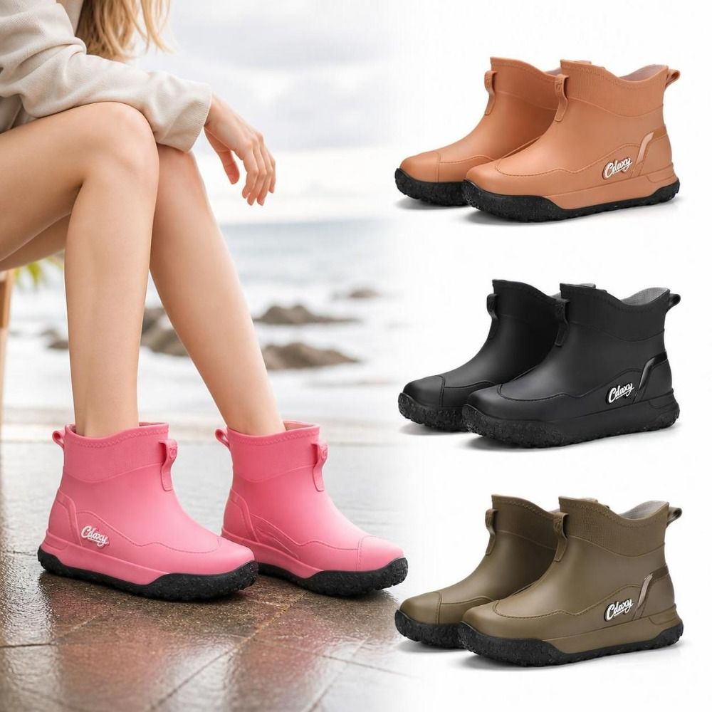 厚手で防水性に優れたショートレインブーツ。耐摩耗性があり、軽 - Men'S Shoes Water Resistant のレビューと価格