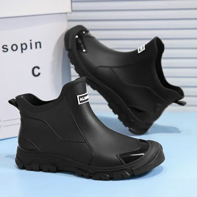 メンズ トレンド 軽量 防水 ショートレインブーツ アーバン - Men'S Shoes Water Resistant のレビューと価格